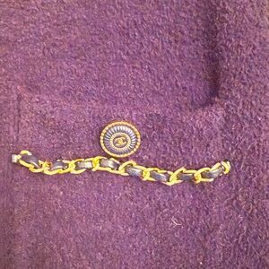 Purple Jacket with Gold Chain Detail